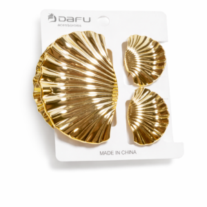 Kit de Presilhas de Cabelo Concha de Ferro - 3 Peças
