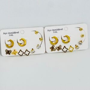 Kit brincos aço Inoxidável 3