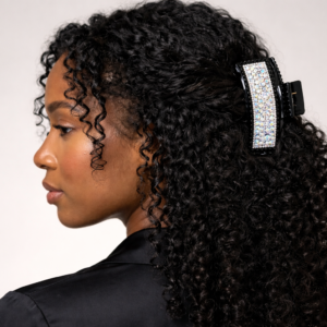 Alternative view of Piranha de Cabelo Preta com Strass