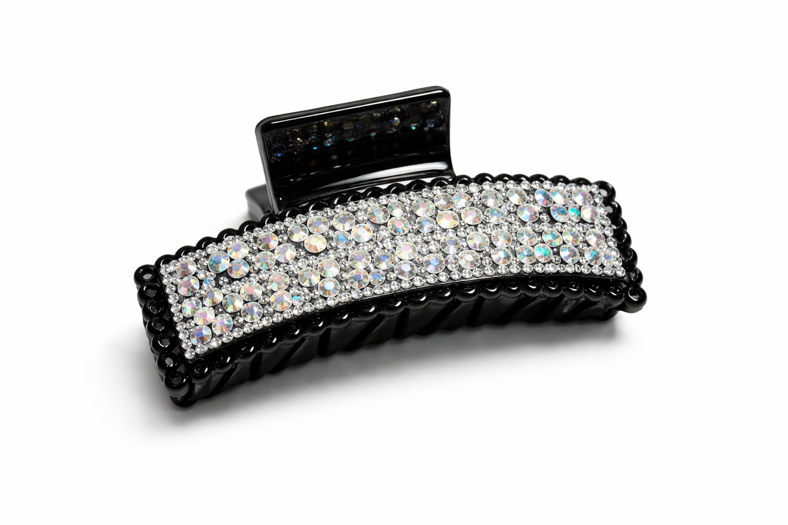 Piranha de Cabelo Preta com Strass