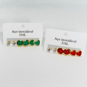 Alternative view of Kit Brincos Aço inoxidável 12