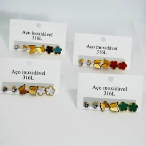 Kit Aço Inoxidável Dourado