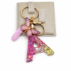 Chaveiro Letra em Resina com Borboleta Rosa
